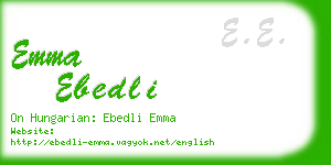 emma ebedli business card